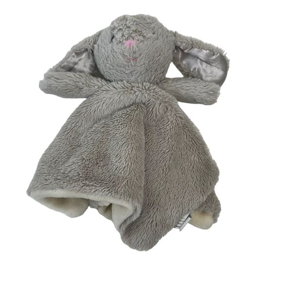Kellytoy Beige Brown Bunny Rabbit Plush Rattle Lovey Security Blanket Soft Tan - Picture 1 of 10